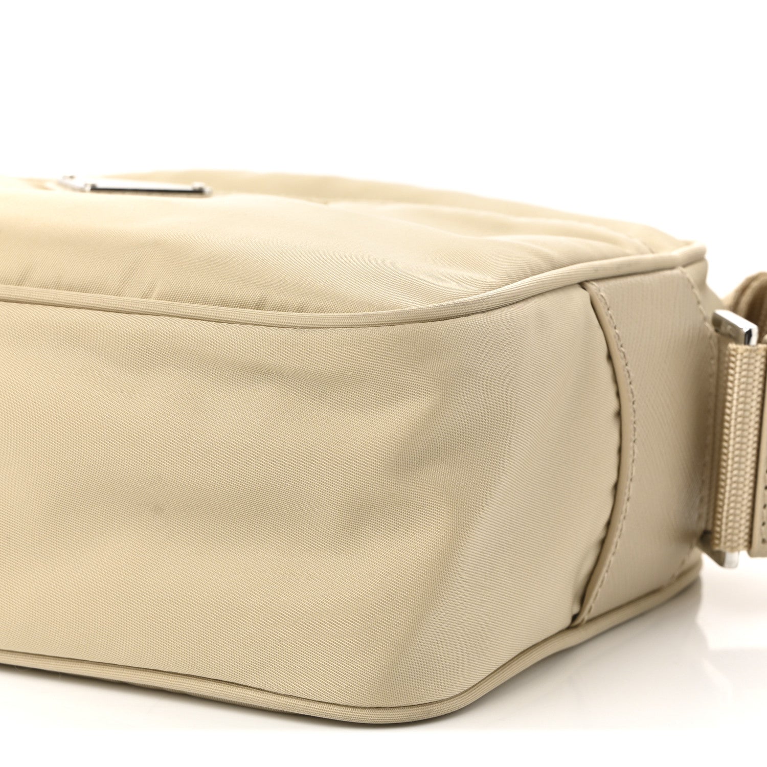Prada Re-Nylon Vela Saffiano Pocket Double Zip Shoulder Bag Deserto 10 of 10