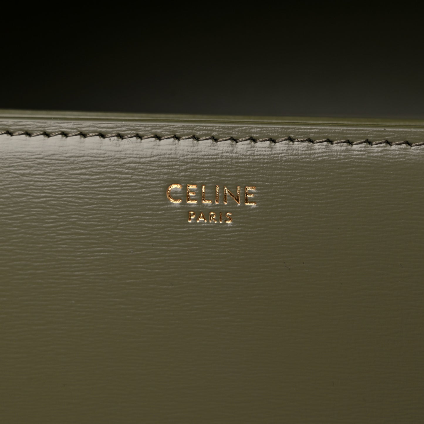 Shiny Calfskin Medium Triomphe Soft Khaki