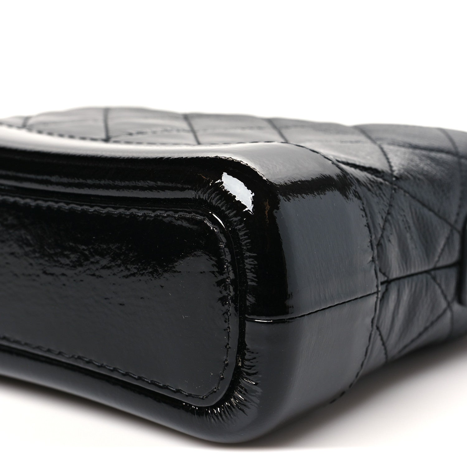 Chanel Patent Goatskin Quilted Small Gabrielle Hobo Black 10 of 12
