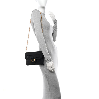 Christian Dior Smooth Calfskin Medium Diordouble Chain Bag Black 2 of 12
