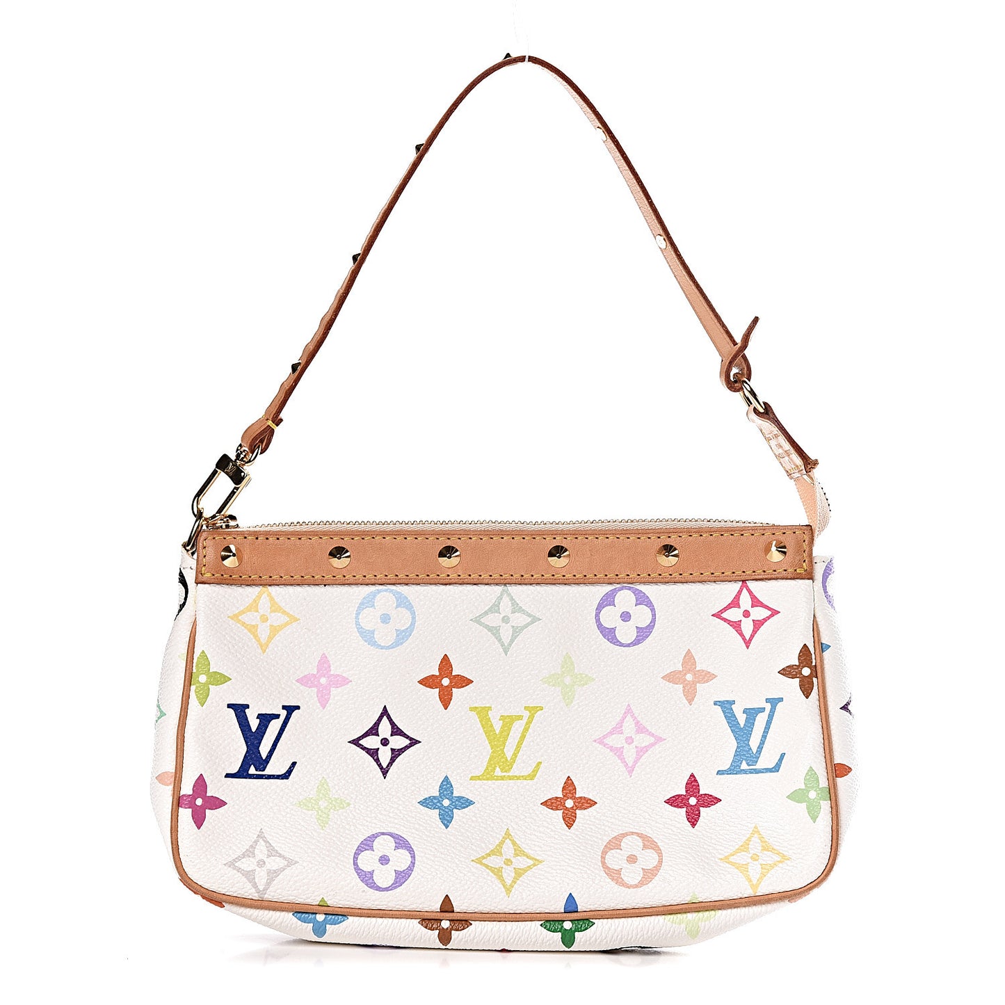 Monogram Multicolor Pochette Accessories White
