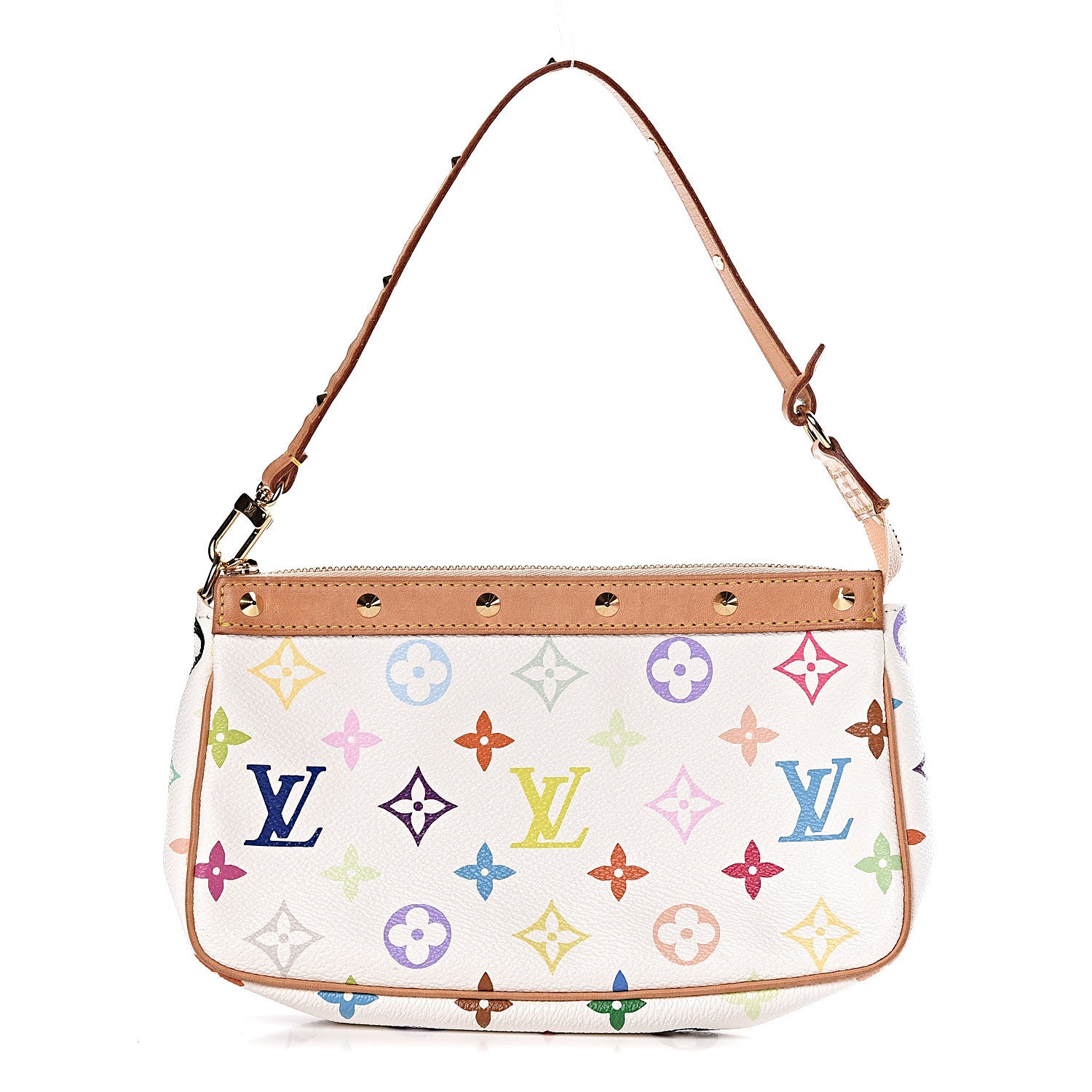 Louis Vuitton Monogram Multicolor Pochette Accessories White 1 of 10