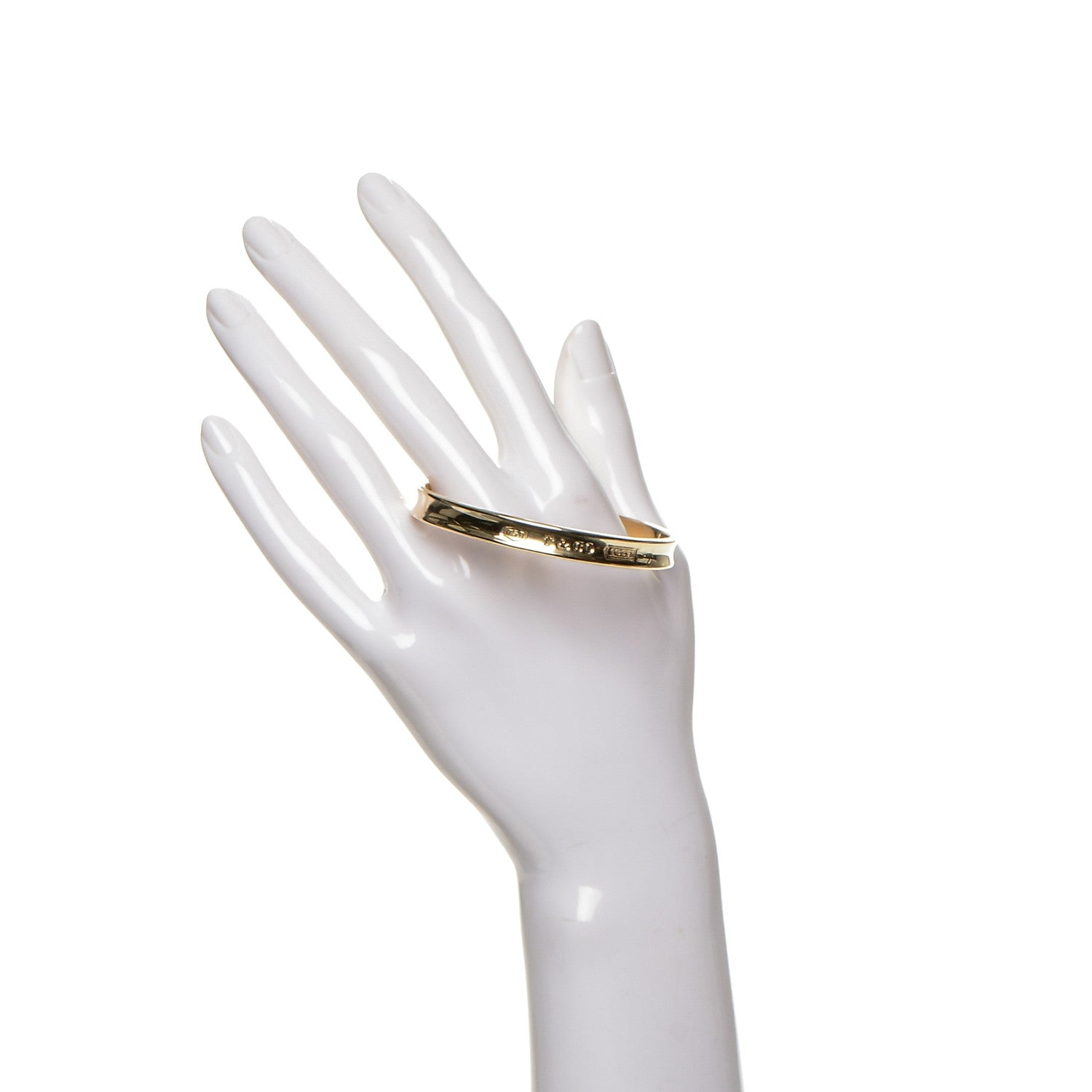 Tiffany 18K Yellow Gold Narrow 1837 Cuff Bracelet 2 of 5