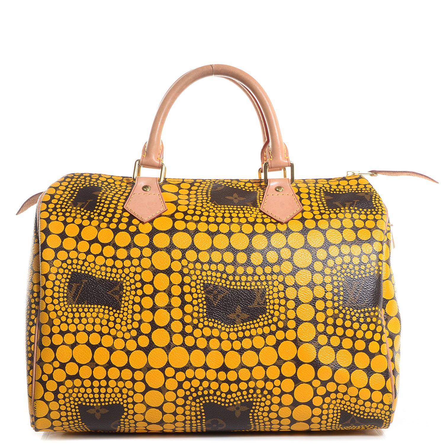 Louis Vuitton Monogram Kusama Town Speedy 30 Yellow 1 of 7