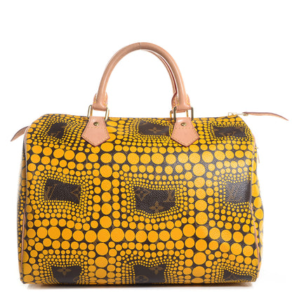 Louis Vuitton Monogram Kusama Town Speedy 30 Yellow 1 of 7