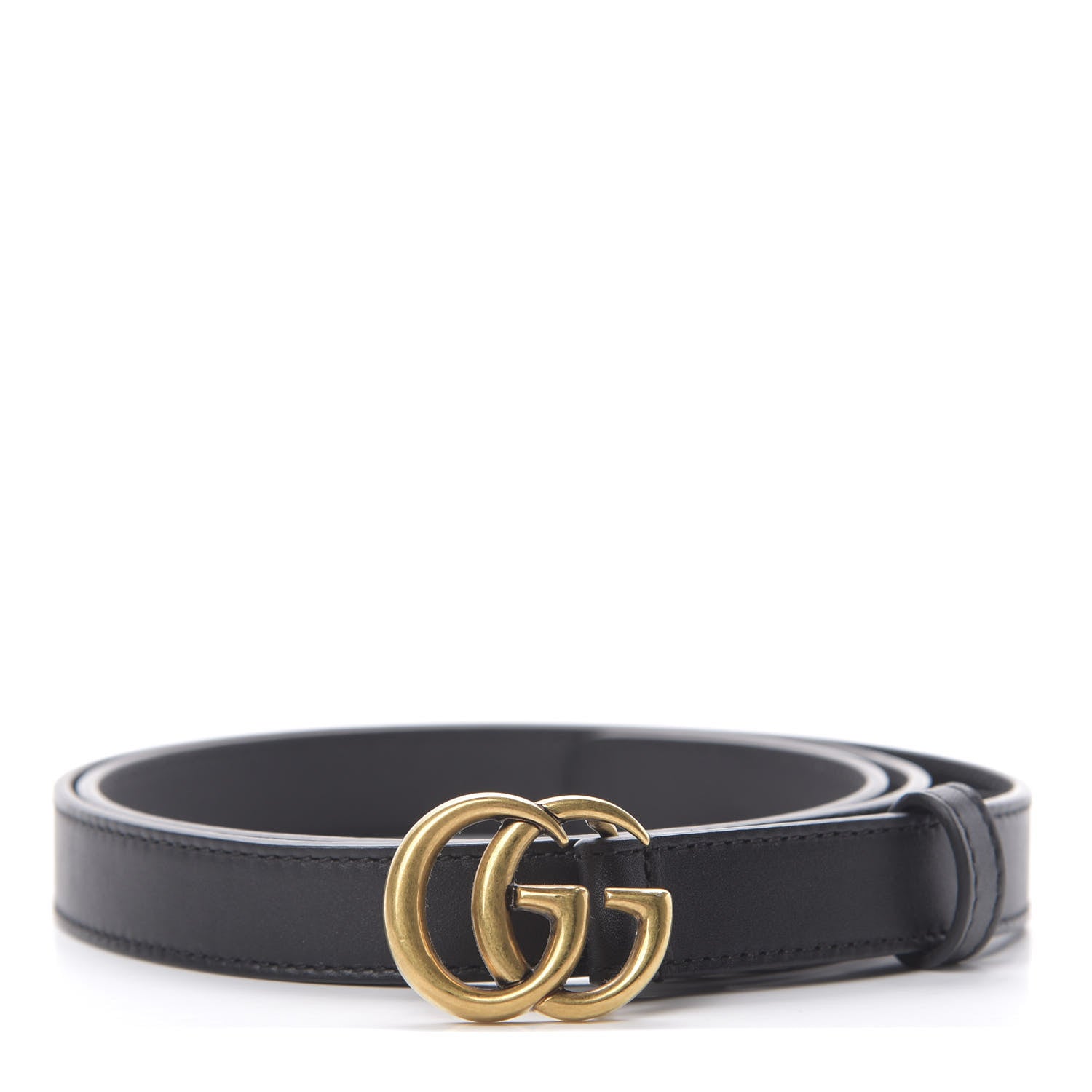 Gucci Calfskin Double G 20mm Belt 90 36 Black 1 of 5