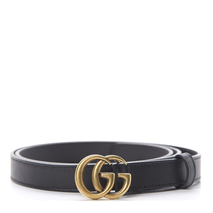 Gucci Calfskin Double G 20mm Belt 90 36 Black 1 of 5
