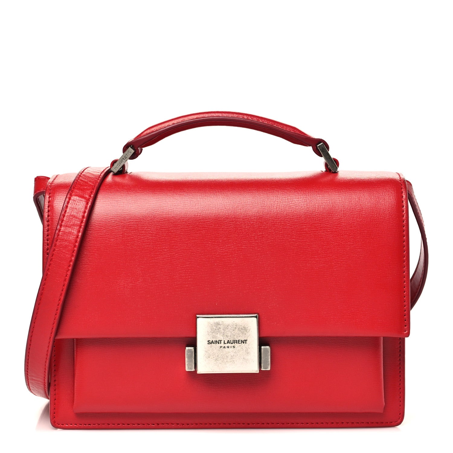 Saint Laurent Calfskin Medium Bellechasse Satchel Rouge Eros 1 of 11