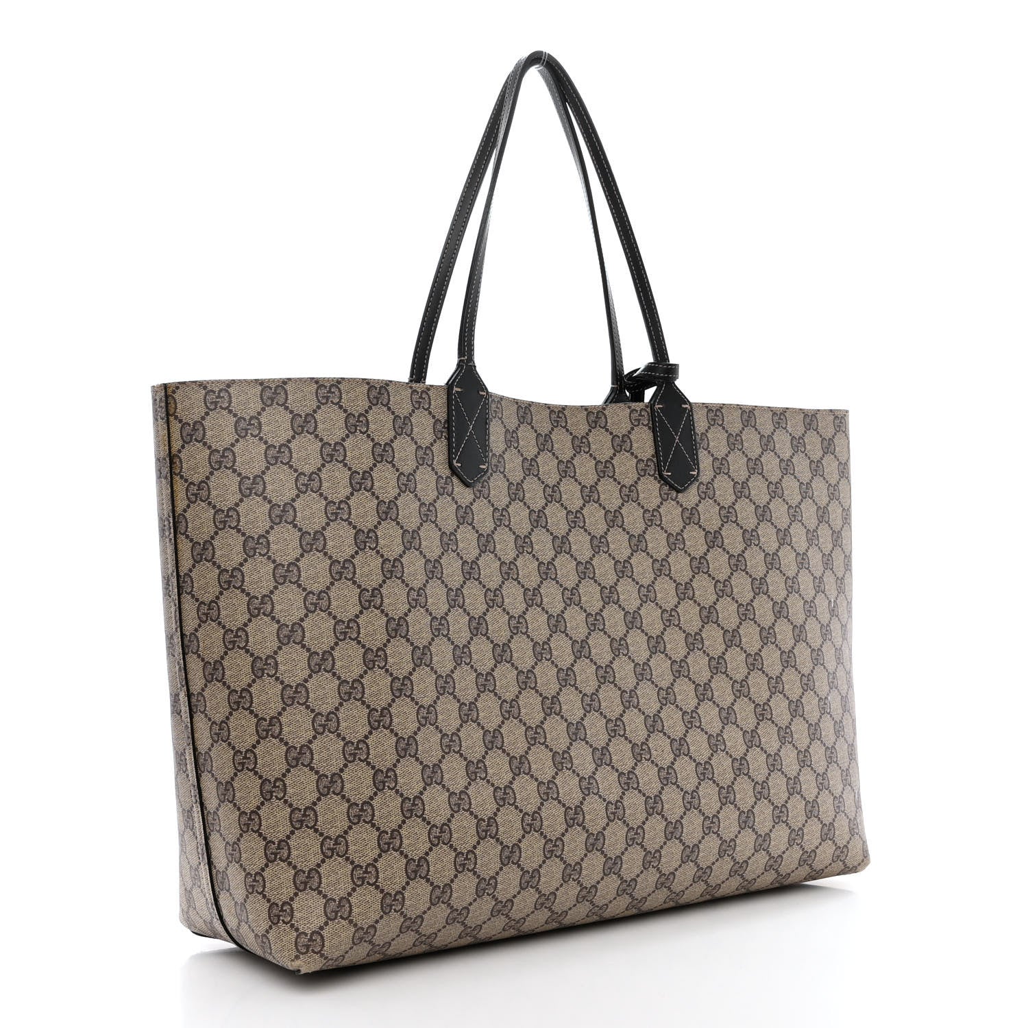 Gucci Calfskin GG Supreme Monogram Large Reversible Tote Black 3 of 24