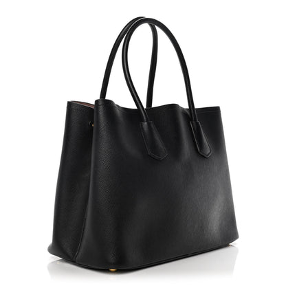 Prada Saffiano Cuir Medium Double Bag Black Mughetto 4 of 21