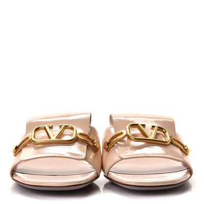 Valentino Garavani Patent VLogo Slides 39 Light Beige 2 of 10