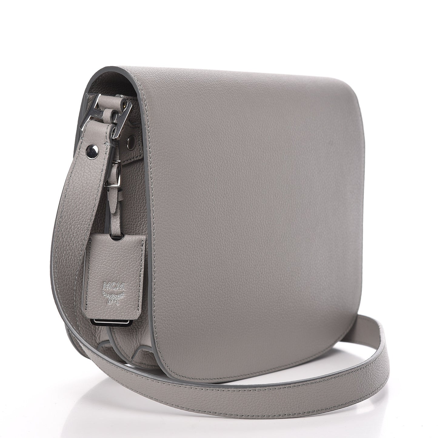 Grained Calfskin Patricia Park Avenue Crossbody Bag Arch Grey