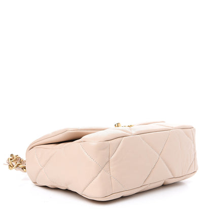 Chanel Lambskin Quilted Medium 19 Flap Light Beige 3 of 9