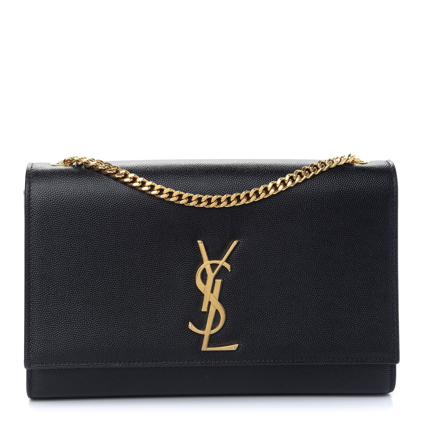 Grain De Poudre Medium Classic Monogram Kate Satchel Black