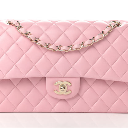Chanel Lambskin Quilted Medium Double Flap Light Pink 8 of 13