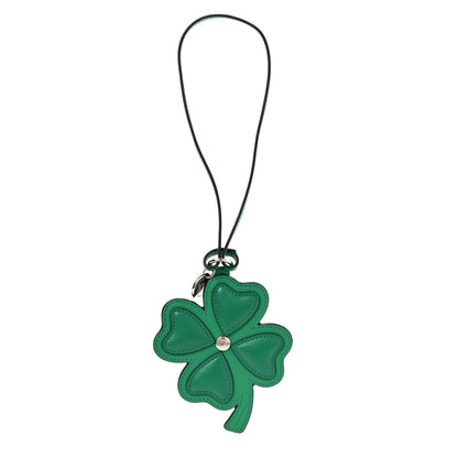 Moynat Grained Calfskin Canvas 1920 Oh! Clover Bag Charm Verdant 1 of 4