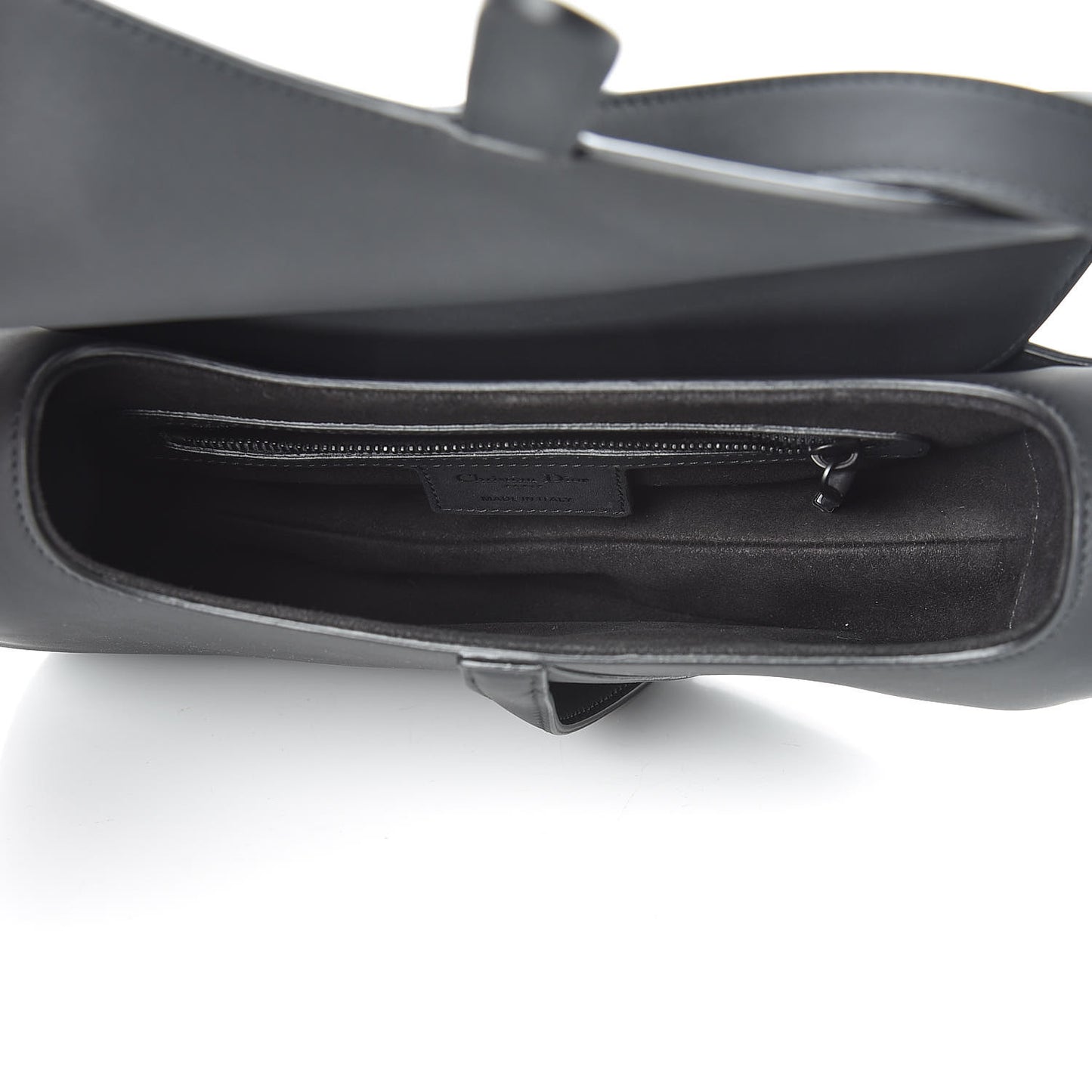 Ultra Matte Calfskin Saddle Bag Black