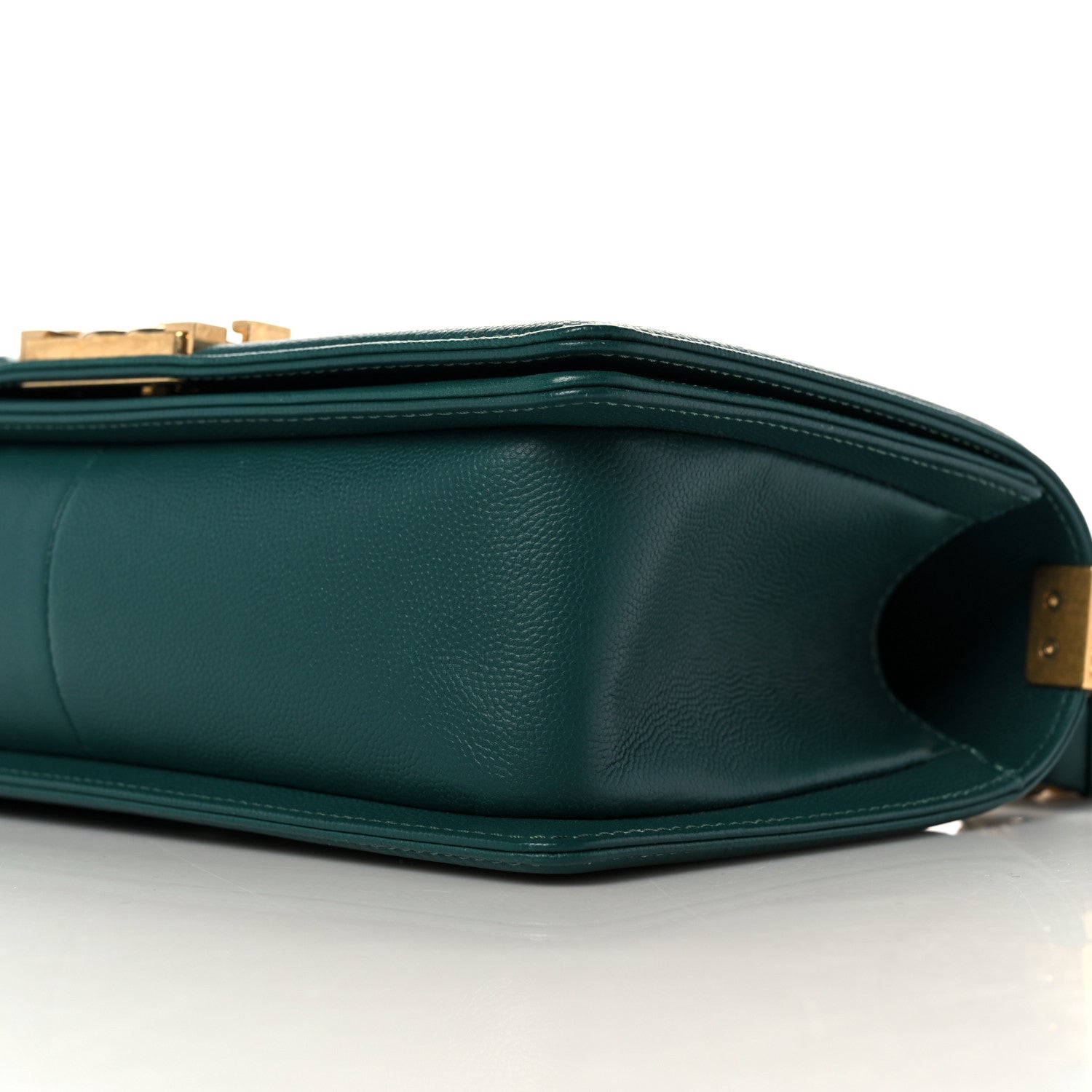 Chanel Caviar Quilted Medium Boy Flap Dark Green 10 of 10