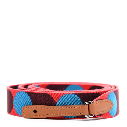 Hermes Toile Swift 25mm Sangle Flipperball To Go Shoulder Strap Rouge De Coeur Bleu Frida Gold 1 of 5