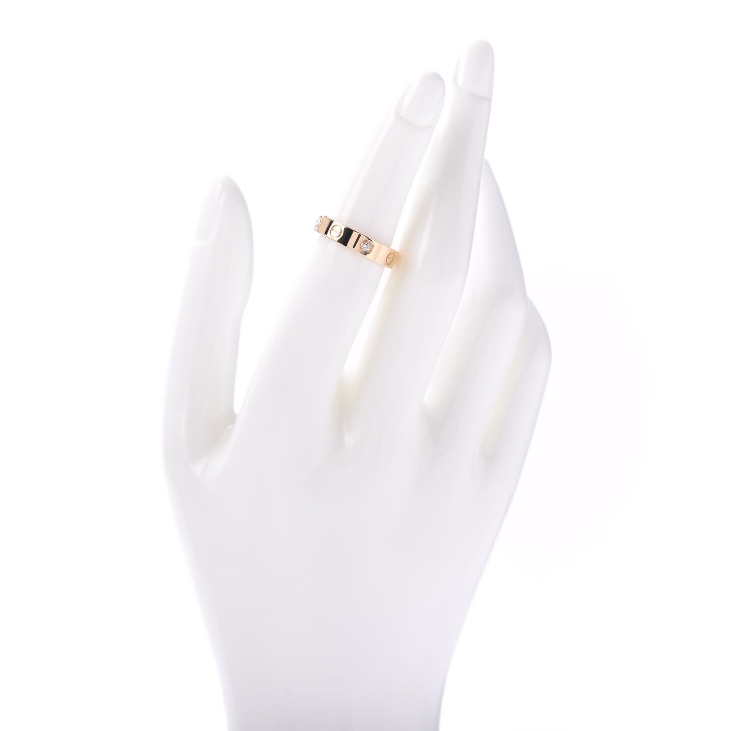 18K Yellow Gold Diamond 4mm LOVE Wedding Band Ring 50 5.25