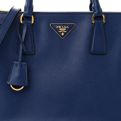Prada Saffiano Medium Galleria Double Zip Tote Bluette 8 of 15