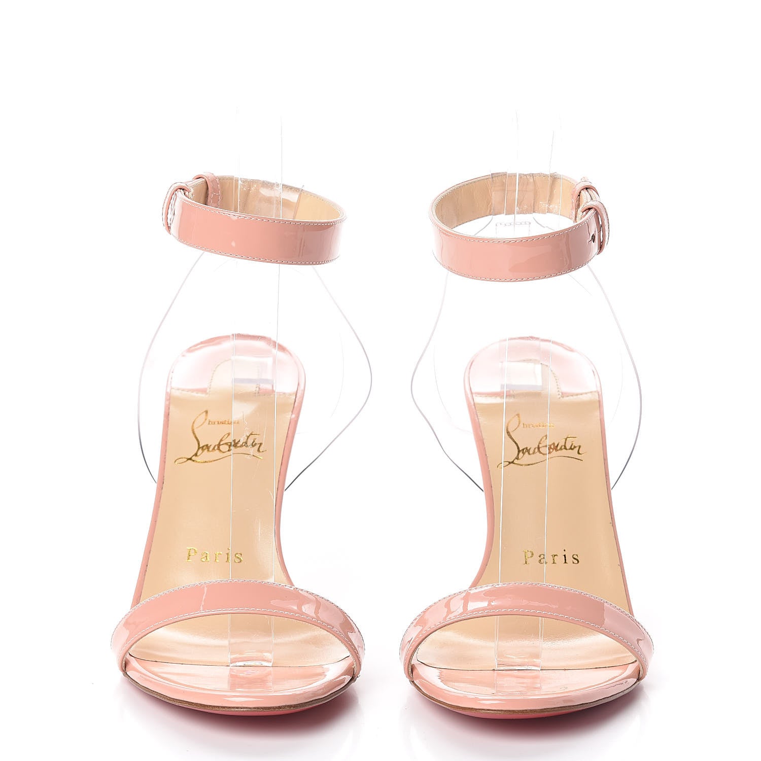 Christian Louboutin Patent PVC Jonatina 85 Sandals 36.5 Pink Transparent 2 of 11