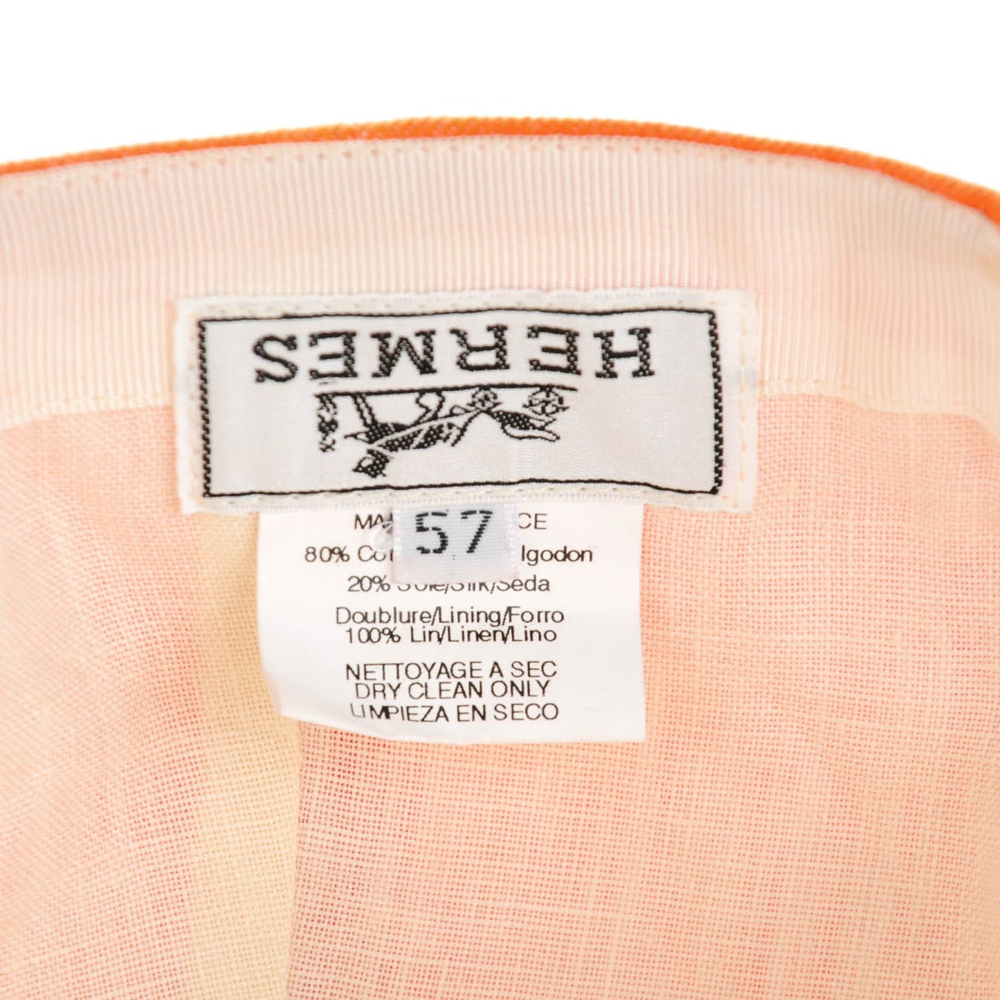 Cotton Silk Horse Riding Cap 57 Orange