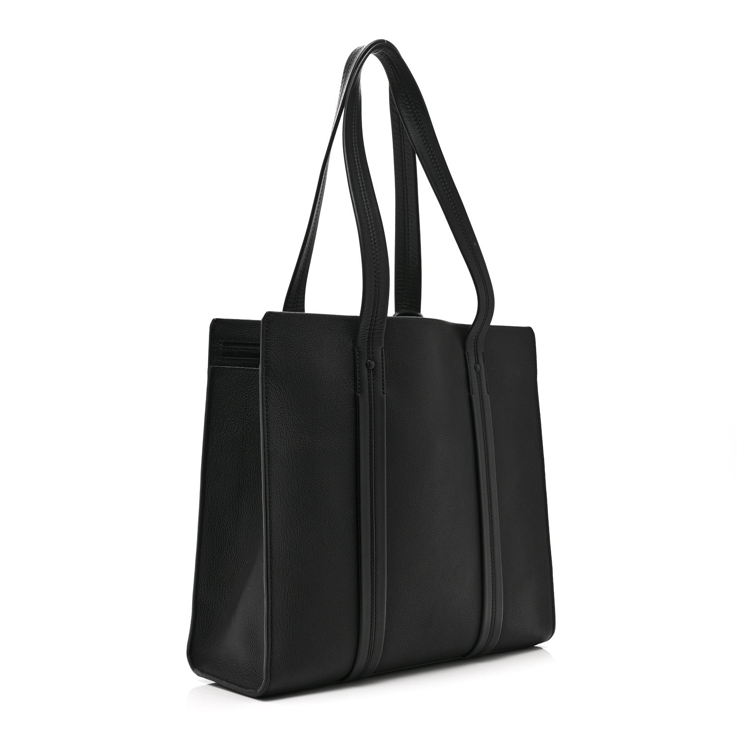 Louis Vuitton Grained Calfskin LV Aerogram Tote Black 3 of 9