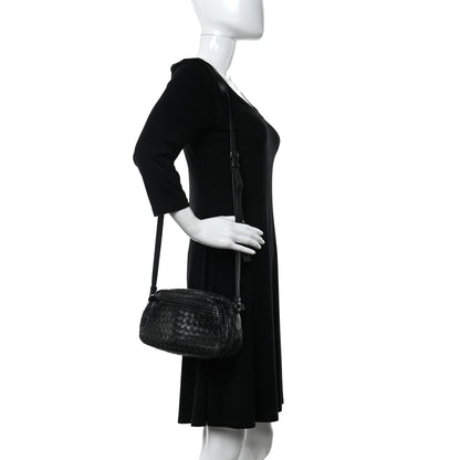 Bottega Veneta Nappa Intrecciato Shoulder Bag Black 3 of 5