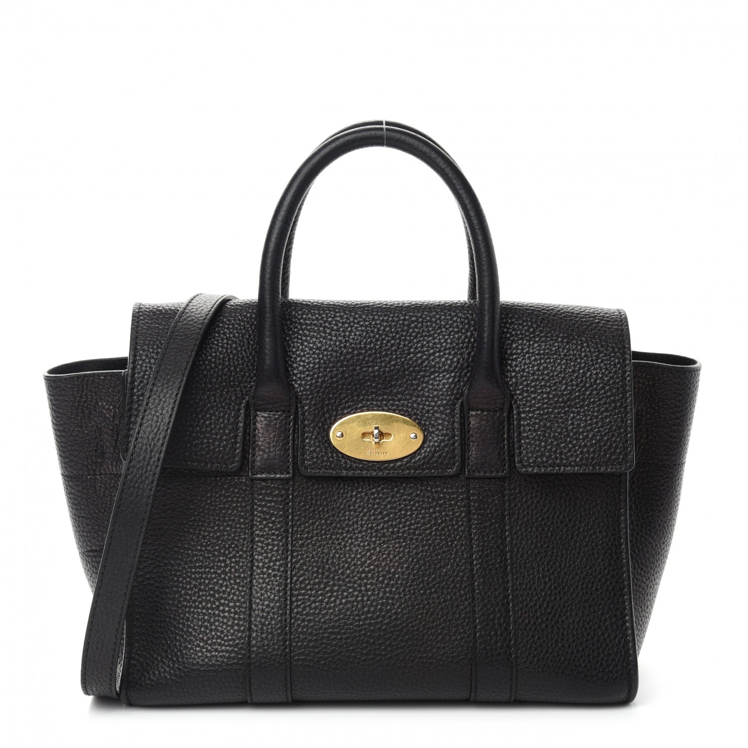 Mulberry Classic Grain Small New Bayswater Black 1 of 12