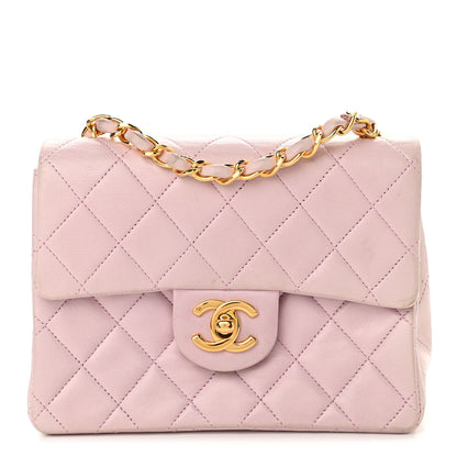 Chanel Lambskin Quilted Mini Square Flap Bag Light Pink 1 of 9