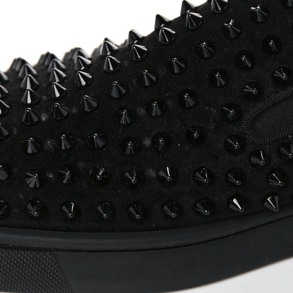 Christian Louboutin Veau Velours Spikes Mens Roller Boat Flat 43.5 Black 14 of 14