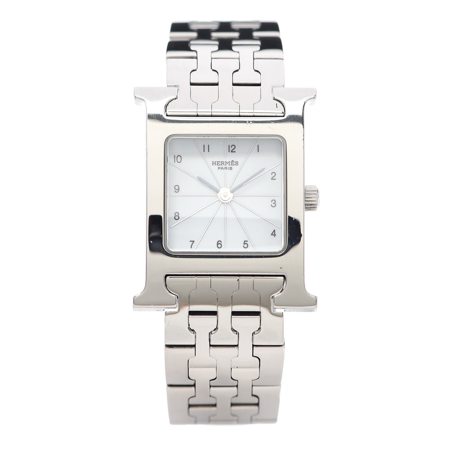 Hermes Stainless Steel 21mm Heure H Hour Watch Light Blue 1 of 6