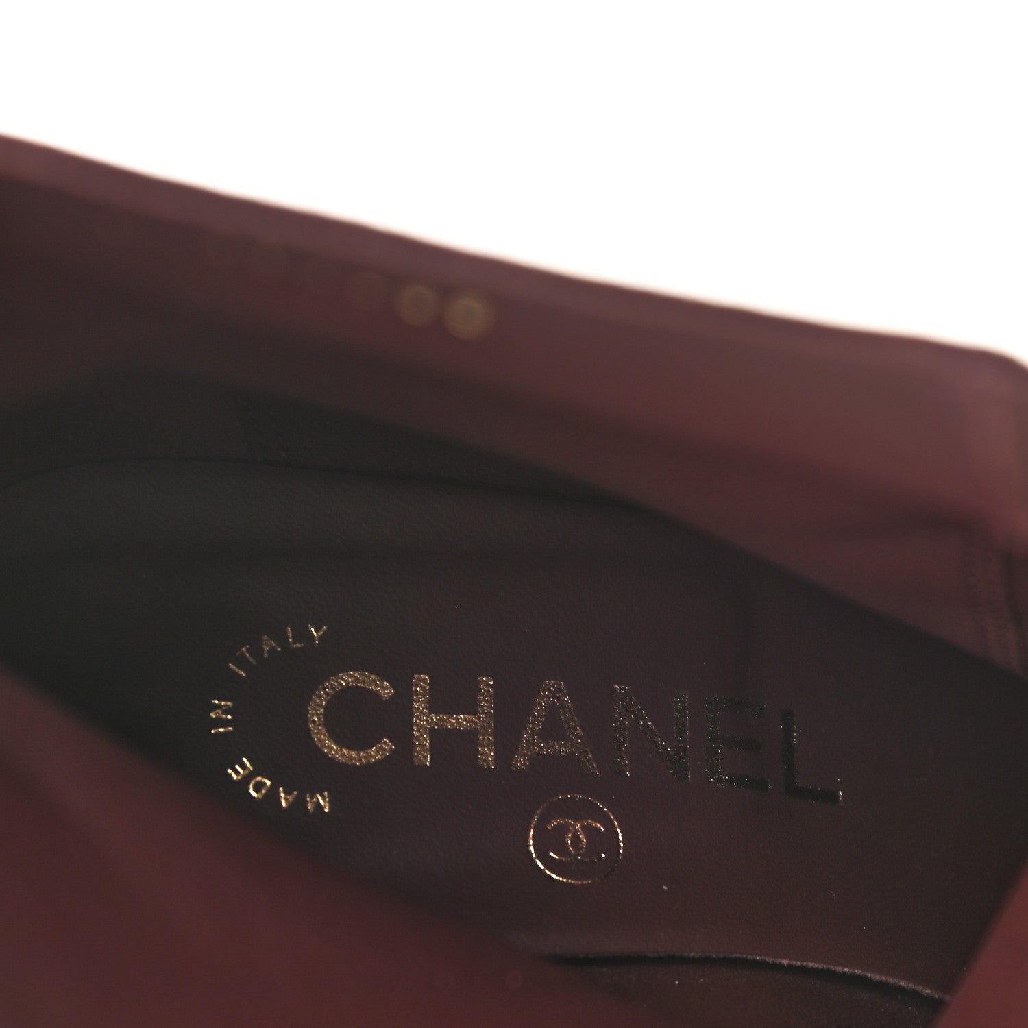 Chanel Suede Calfskin Chain Boots 37 Burgundy 6 of 8