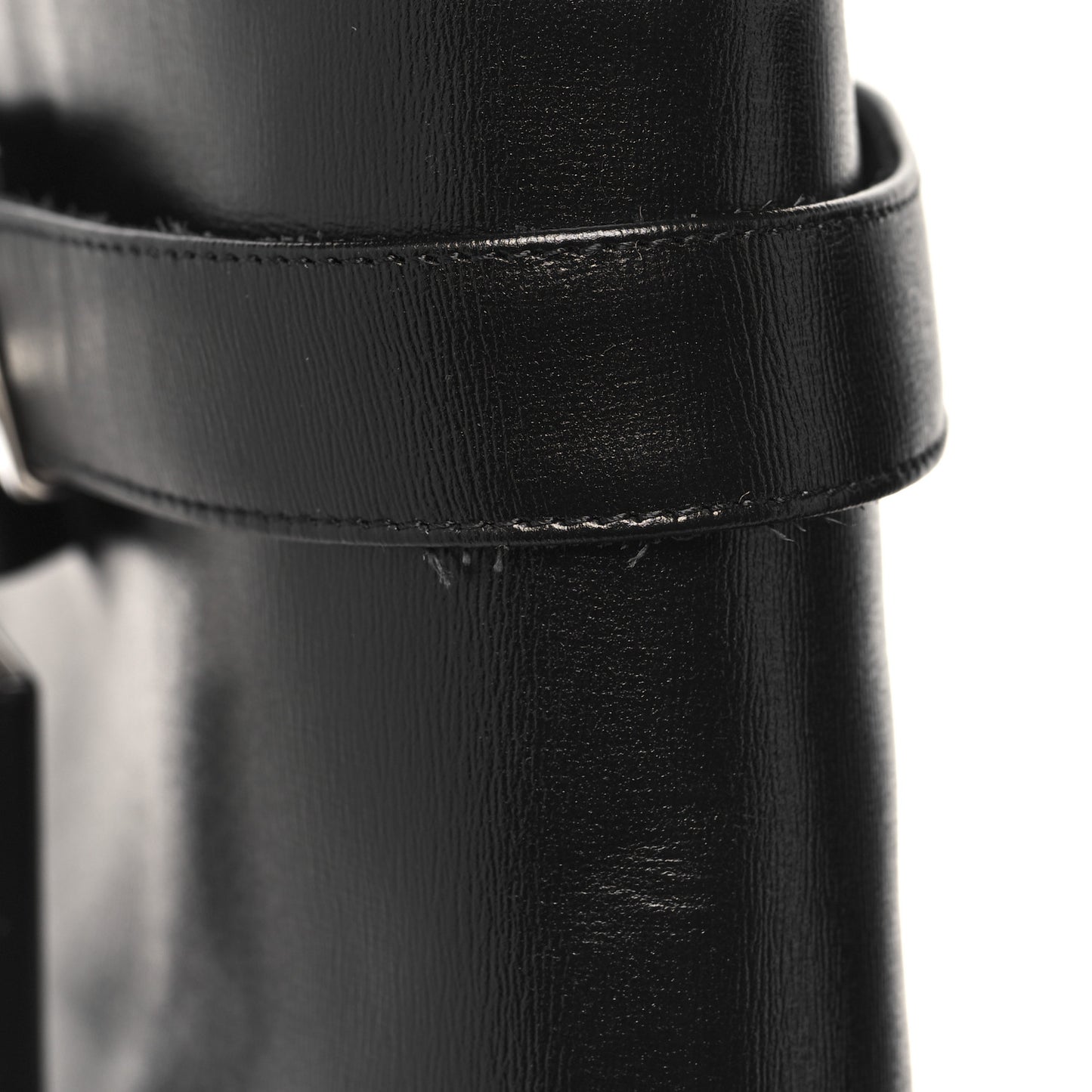 Calfskin Shark Lock Ankle Boots 37 Black
