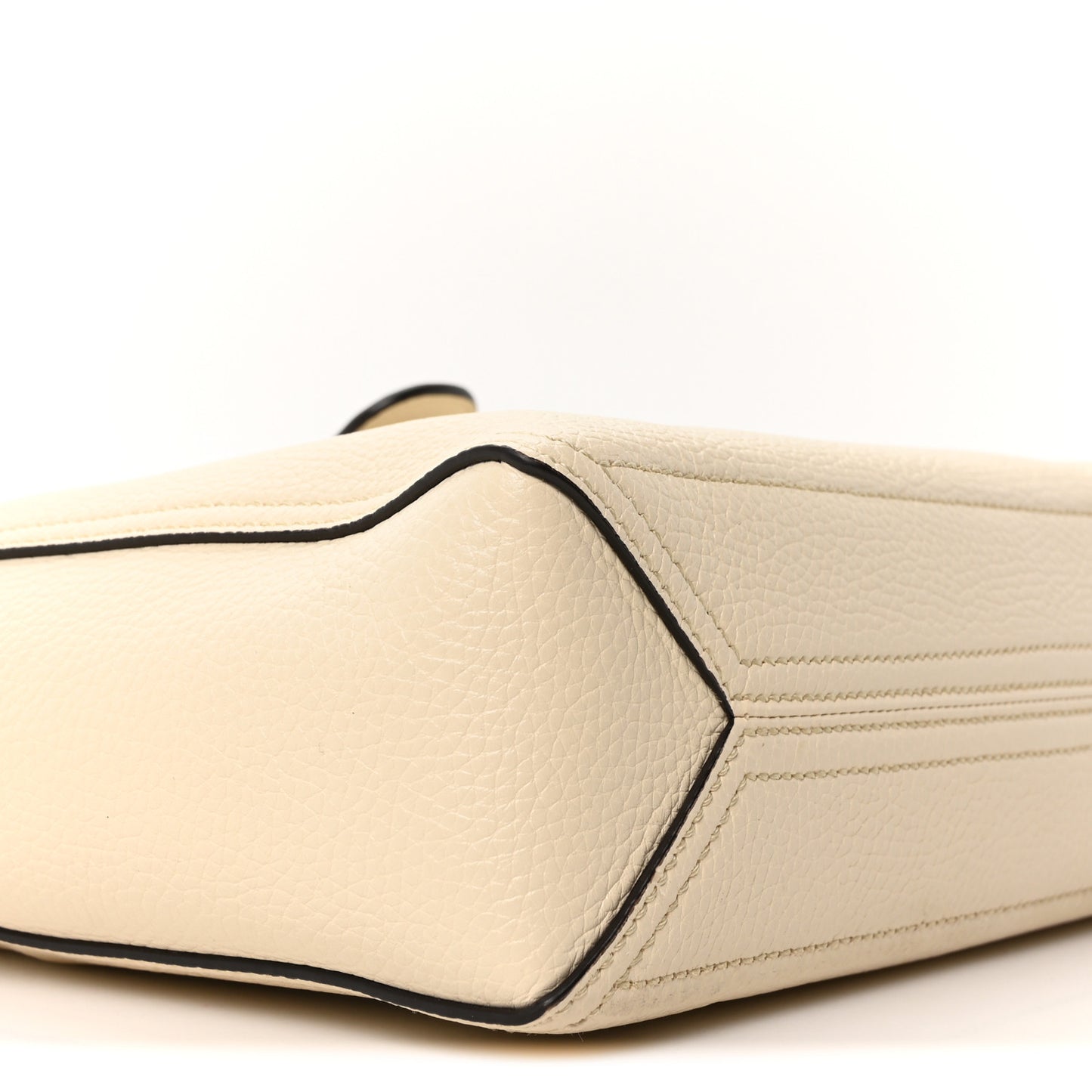 New Sakai Calfskin Lux Small Dahlia Tote Mystic White