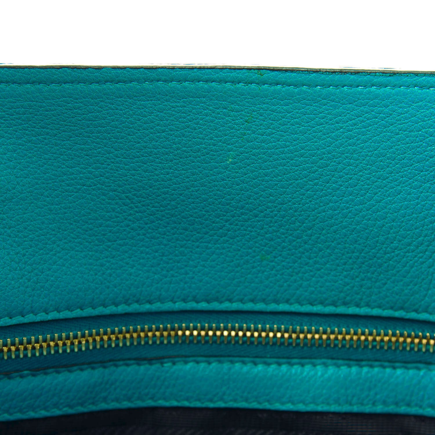 Prada Vitello Daino Shopping Tote Turchese 11 of 12