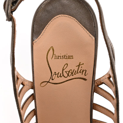 Christian Louboutin Metallic Calfskin Slingback Pumps 38 Pewter 7 of 14