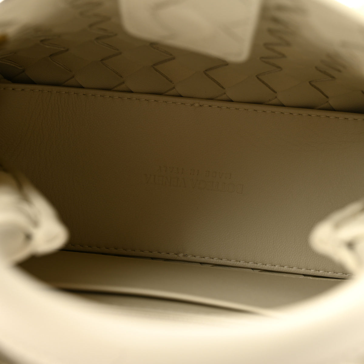 Nappa Intrecciato Mini Andiamo Shoulder Bag Sea Salt