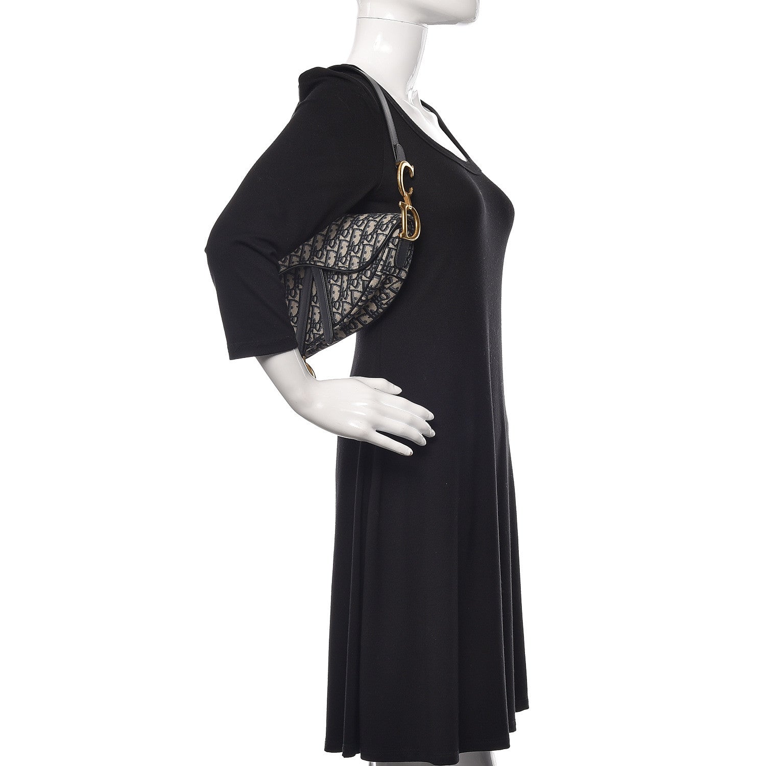 Christian Dior Oblique Saddle Bag Blue 2 of 8