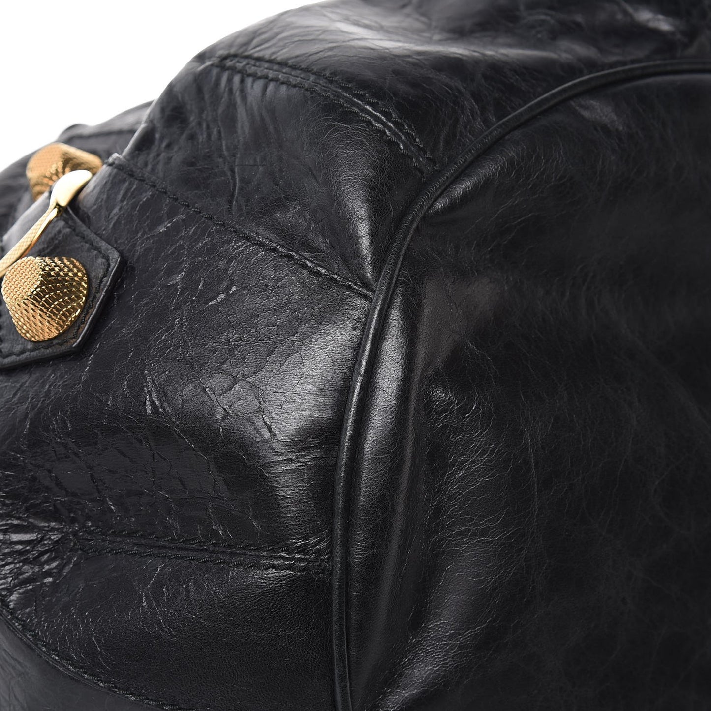 Agneau Giant 21 Gold Hardware Pompon Black