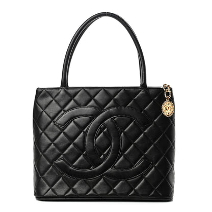 Chanel Lambskin Quilted Medallion Tote Black 1 of 11