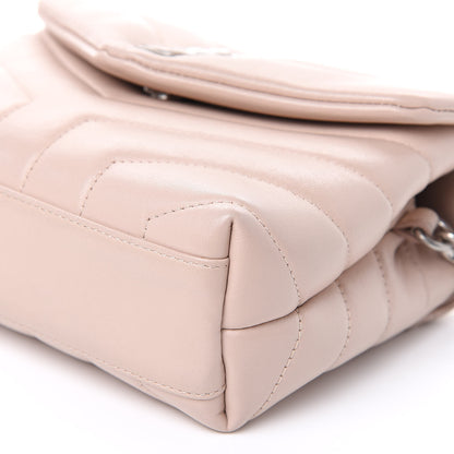 Saint Laurent Calfskin Y Quilted Monogram Toy Loulou Crossbody Bag Nude Powder 9 of 14