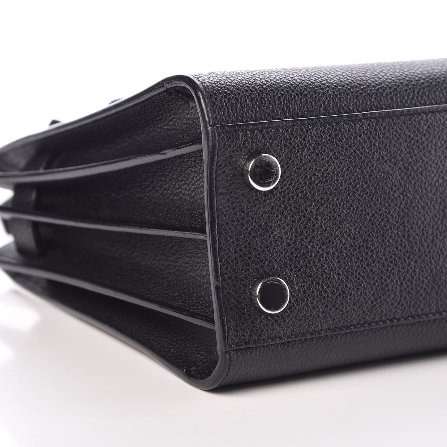 Grained Calfskin Nano Sac De Jour Black
