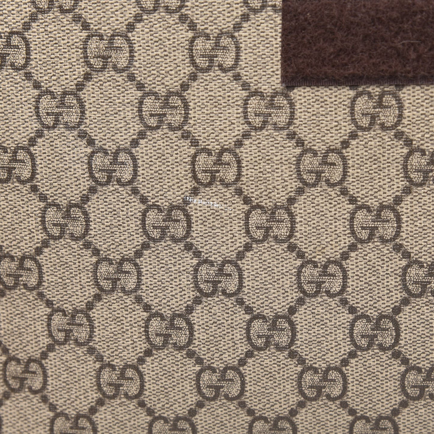 GG Supreme Monogram Selleria Calfskin Messenger Diaper Bag Beige Ebony Cocoa Dark Chocolate