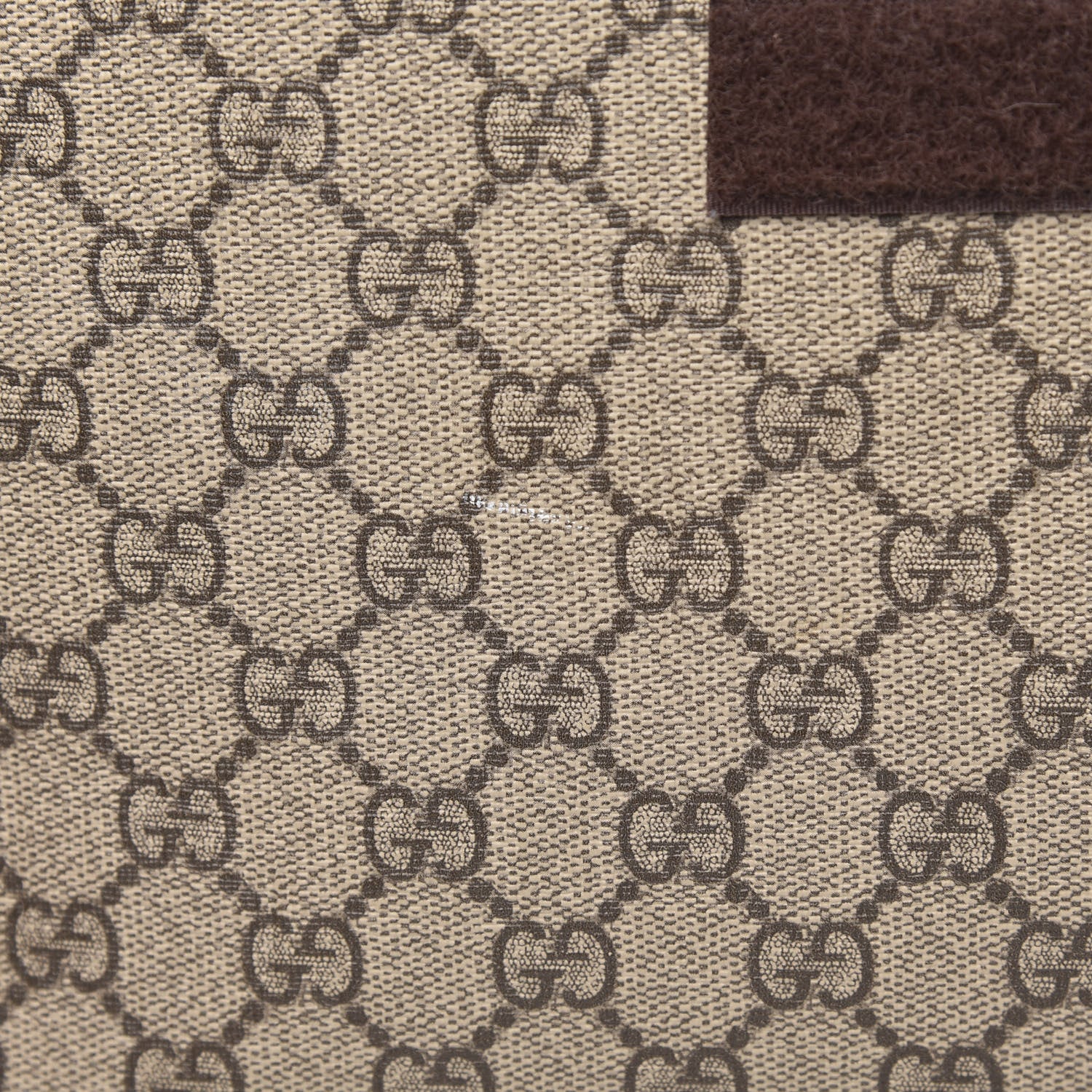 Gucci GG Supreme Monogram Selleria Calfskin Messenger Diaper Bag Beige Ebony Cocoa Dark Chocolate 12 of 13