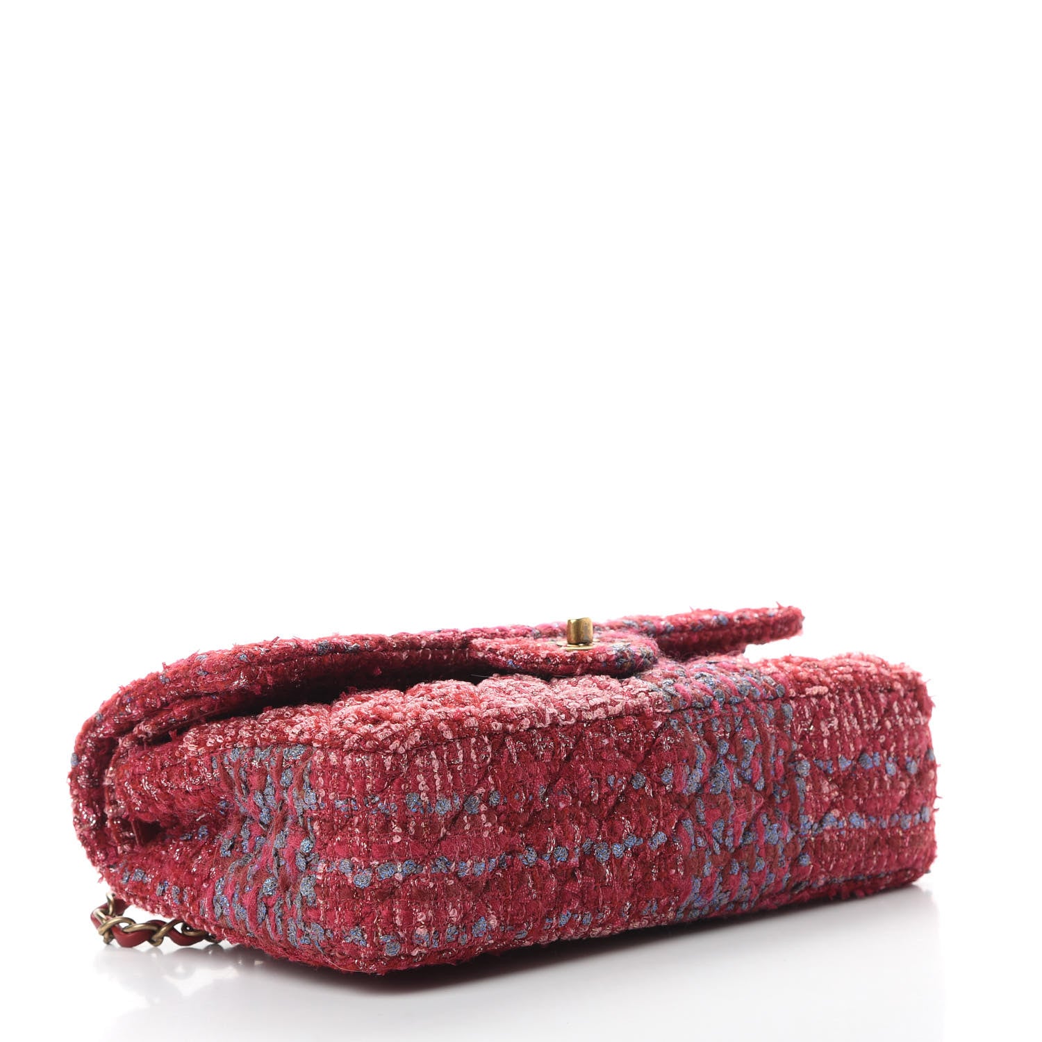 Chanel Tweed Quilted Medium Double Flap Red 5 of 12