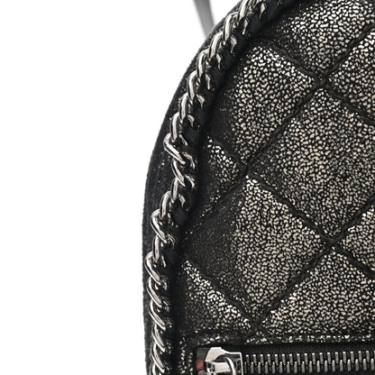 Stella McCartney Metallic Shaggy Deer Quilted Mini Falabella Backpack 10 of 11