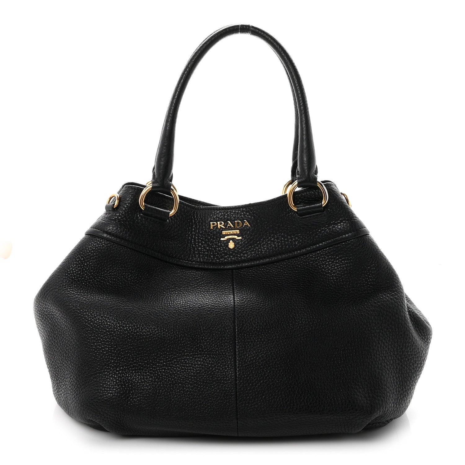 Prada Vitello Daino Tote Black 1 of 11