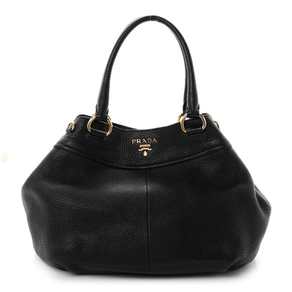 Prada Vitello Daino Tote Black 1 of 11